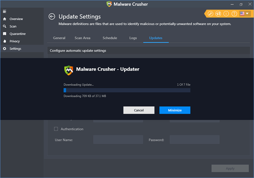 Malware Crusher downloading updates Malware Crusher downloading updates