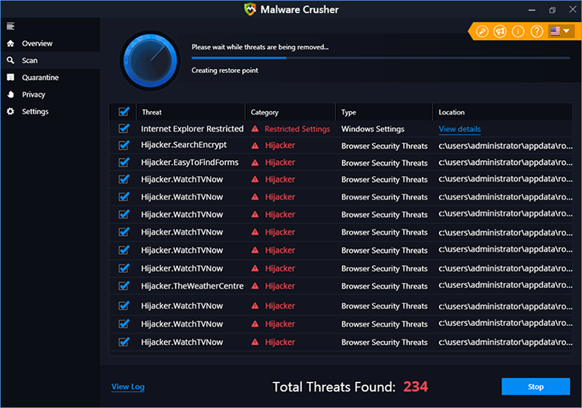 Restore point created Restore point created