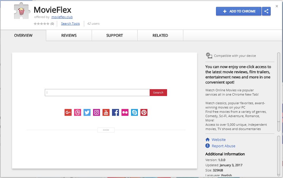 Remove Movie Flex Google Chrome Browser Extension (2018 Updated)