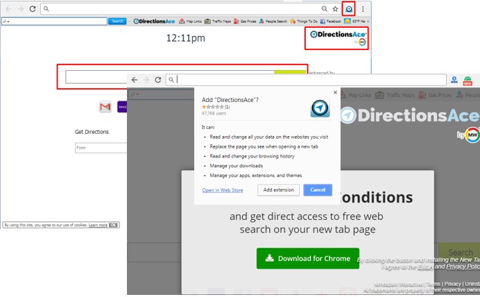 DirectionsAce Toolbar - Guide To Remove DirectionsAce Browser Virus