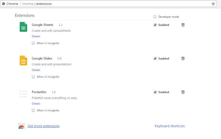 Pocketlist Virus – How To Remove Pocketlist Chrome Extension