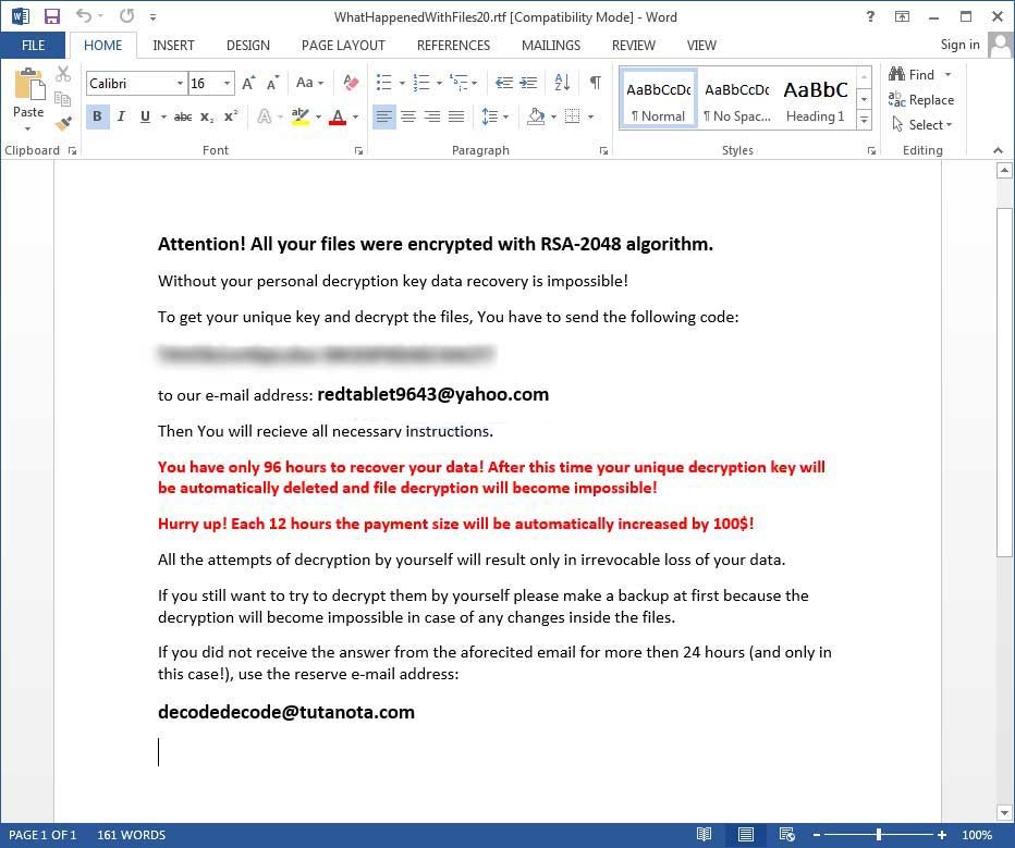 Ransom note
