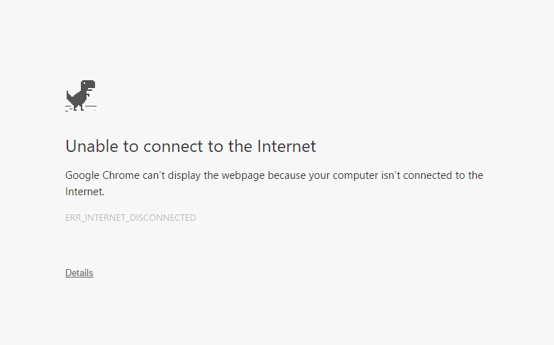 ERR INTERNET DISCONNECTED error ERR INTERNET DISCONNECTED error