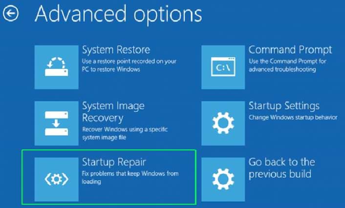 Use Windows startup repair