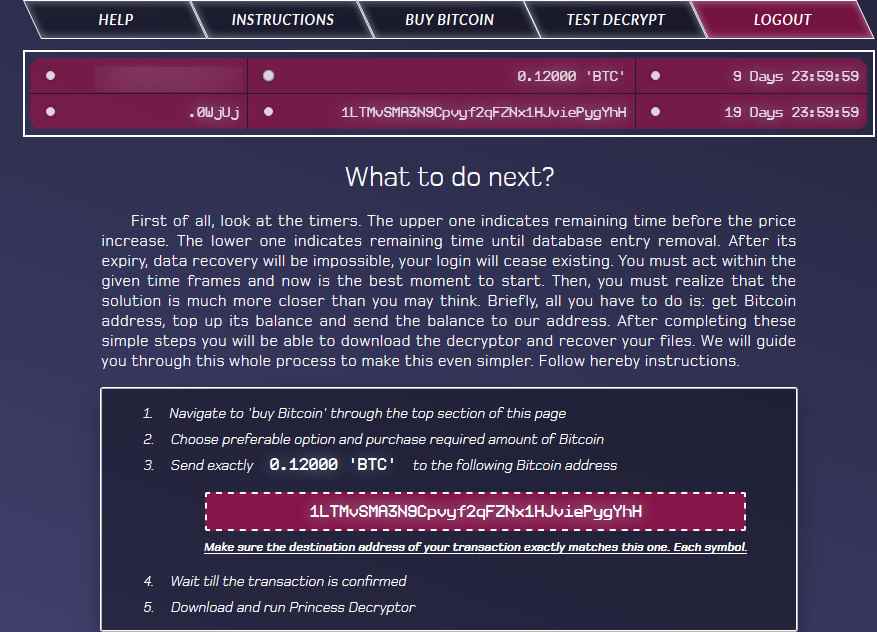 Princess Ransomware Princess Ransomware