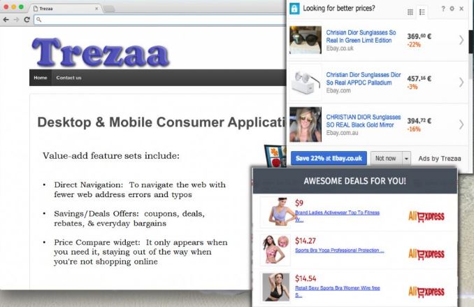 forced ads by Trezaa malware forced ads by Trezaa malware
