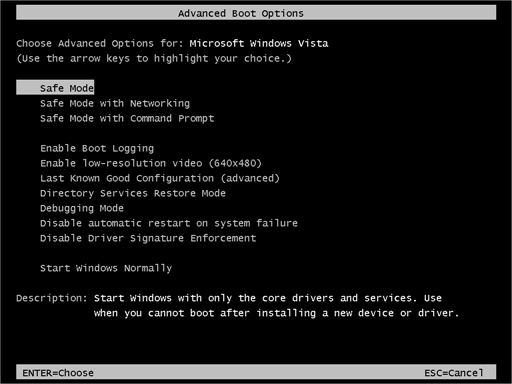 f8 safe mode