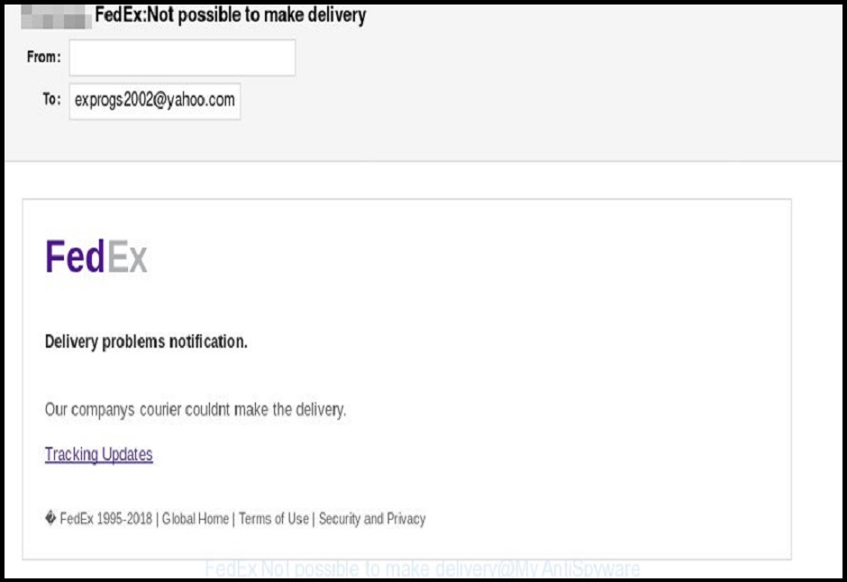 FedEx Tracking Email Virus : How to Remove phishing email by FedEx