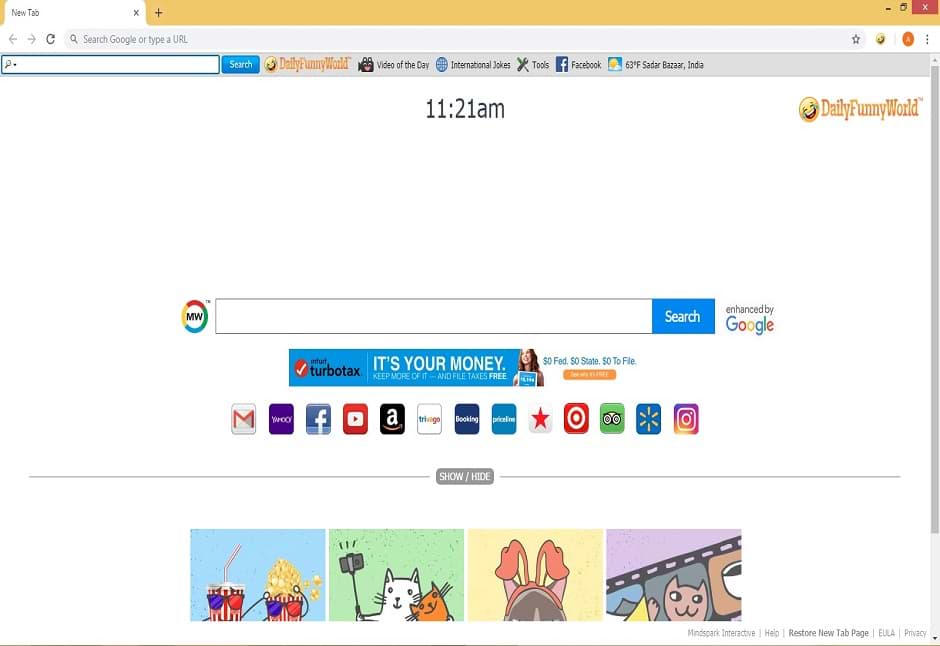 Как удалить браузерное расширение DailyFunnyWorld из Chrome