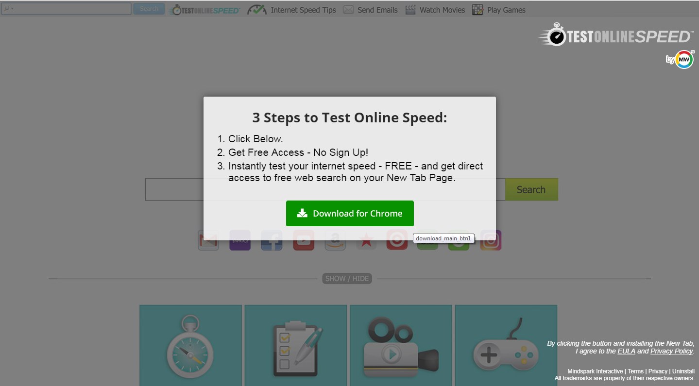 TestOnlineSpeed Hijacker Removal Tool